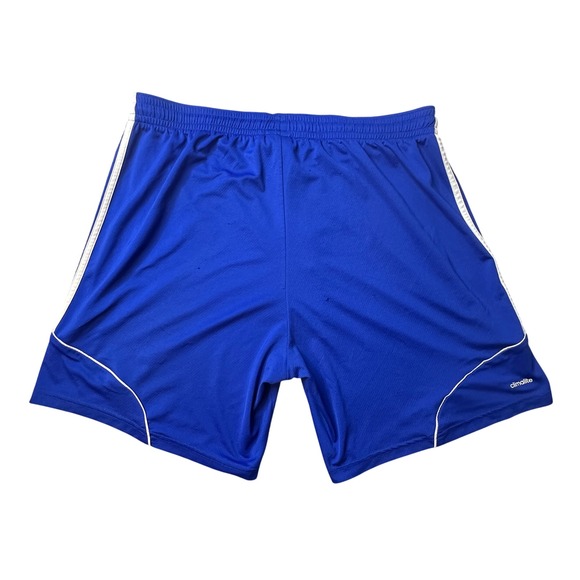 Adidas Shorts Mens XL Blue Climalite Soccer Athletic Z21561 3-Stripe Training - Picture 2 of 10